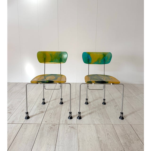 Bernini Model 543 Broadway Chairs by Gaetano Pesce for Bernini, 1993, Set of 2 For Sale - Image 4 of 16