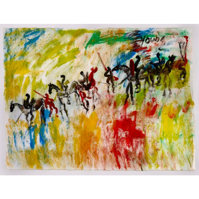 Purvis Young (American, 1943–2010) – Untitled (Equestrian Procession & Haloed Figures), Mixed Media & Collage on Rag Paper, C. 1990s For Sale - Image 10 of 10