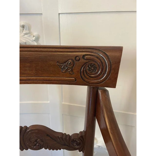 Antique Carved Mahogany Desk Chair For Sale - Image 12 of 15
