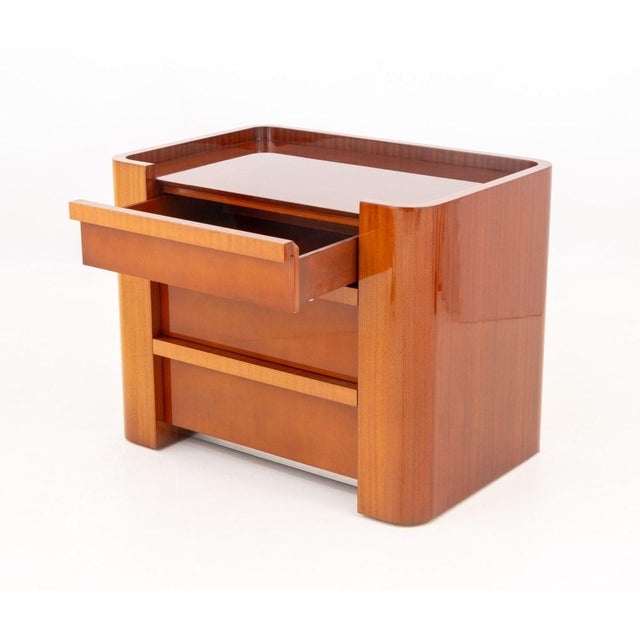 Late 20th Century Late 20th Century Art Deco Style Mahogany Chest of Drawers For Sale - Image 5 of 8