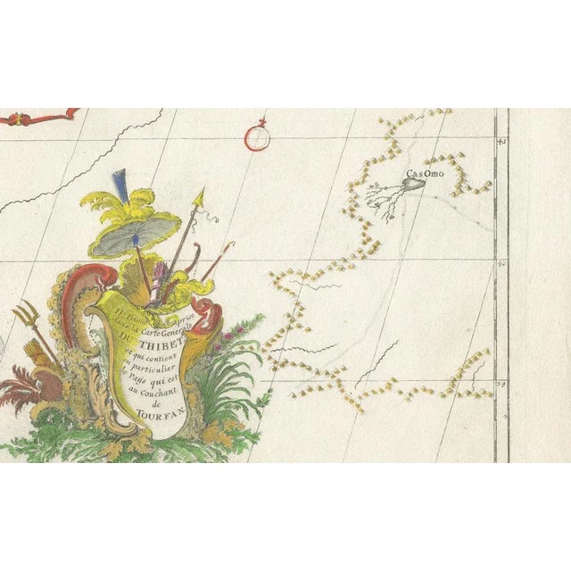 Antique Map of Tibet by Danville, Paris, France, 1737 For Sale - Image 6 of 9