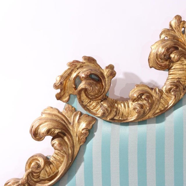 1920s Ditta Pieri & Son Italian Louis XIV Style Figural Carved Giltwood Headboard For Sale - Image 6 of 8