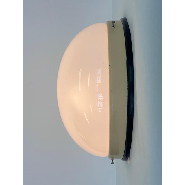 Bauhaus Bauhaus Bakelite Glass Ceiling Light, 1940s For Sale - Image 3 of 9