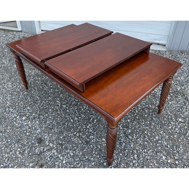 Brown Ethan Allen British Classics Extension Dining Table For Sale - Image 8 of 10