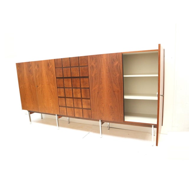 Vintage Rosewood Sideboard with Bar Section, 1960s For Sale - Image 4 of 15