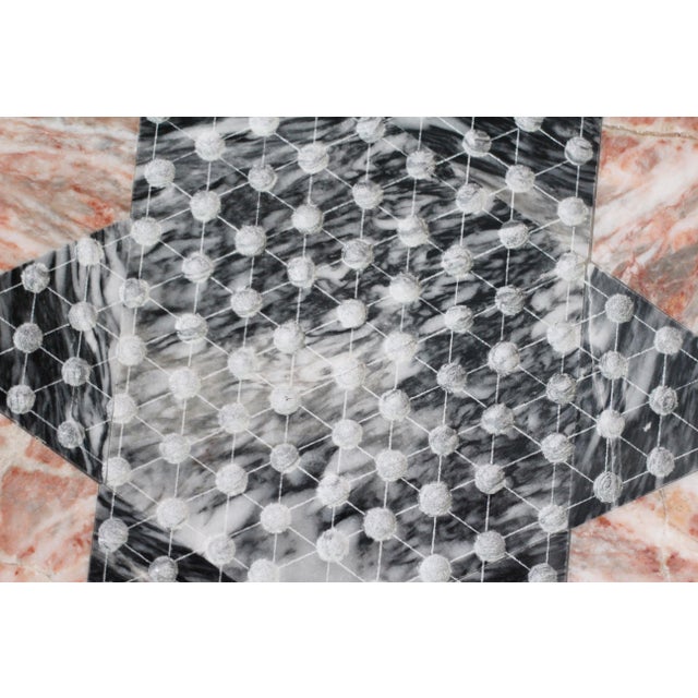 Pink and Black Chinese Checkers Marble Board For Sale - Image 4 of 8