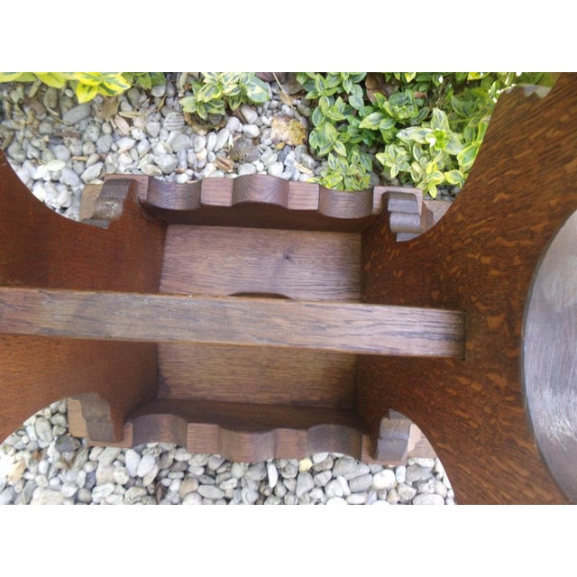 Antique Oak Stools, 1890s, Set of 2 For Sale - Image 10 of 12