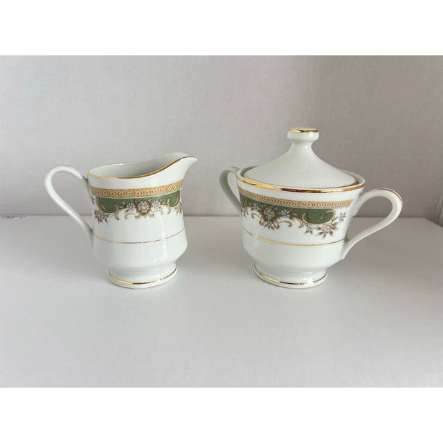 Vintage Everbrite Alberta Cream & Sugar Set, Made in Japan For Sale - Image 4 of 6