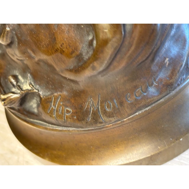 Metal Hippolyte François Moreau “Crépuscule” Patinated Bronze Sculpture, Ca. 1857 [Jb] For Sale - Image 7 of 7