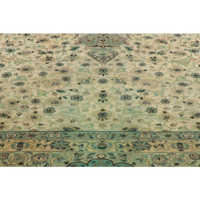 Textile Vintage Persian Tabriz Rug, 12'06 X 19'01 For Sale - Image 7 of 12