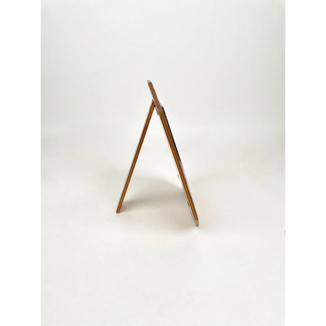 1970s Wood Chrome & Glass Picture Frame by Felice Antonio Botta, Italy, 1970s For Sale - Image 5 of 9