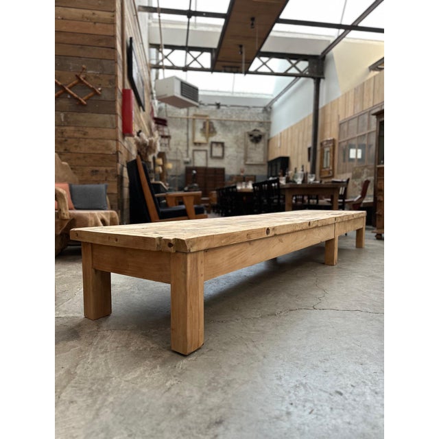 Large Beech Coffee Table, 1950s For Sale - Image 4 of 14