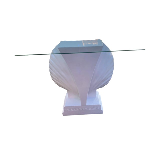 André Groult Mid 20th Century Sea Shell Console Table in the Manner of Groult Gloss White For Sale - Image 4 of 8