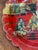 Asian Red Papier Mache Wine Coaster With Scalloped Rim For Sale - Image 3 of 5