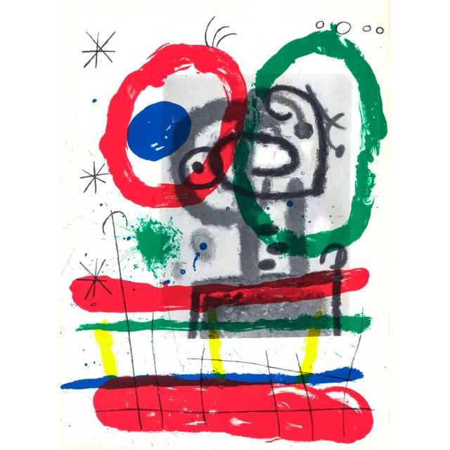 1965 Lithograph "Peintures Sur Cartons" (Composition Viii) by Joan Miró For Sale