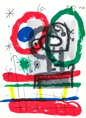 1965 Lithograph "Peintures Sur Cartons" (Composition Viii) by Joan Miró