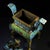 Metal Chinese Cloisonné Incense Burner | Gilt Bronze Celestial Dog Finial & Floral Motif For Sale - Image 7 of 10