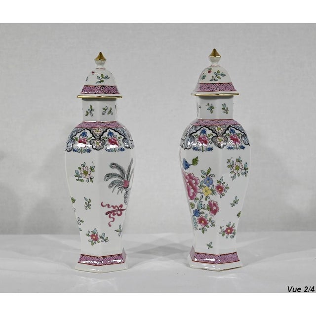 Chinese Hexagonal Vases in Earthenware For Sale - Image 13 of 18