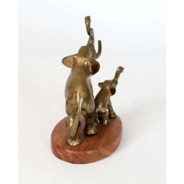 Mid-Century Modern Vintage Brass Elephants For Sale - Image 3 of 7