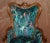 Vintage Italian Carved Walnut Armchair with Birds of Paradise Upholstery For Sale - Image 3 of 17