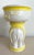 Vintage Hollywood Regency Ceramic White and Yellow Elephant Planter For Sale - Image 9 of 13