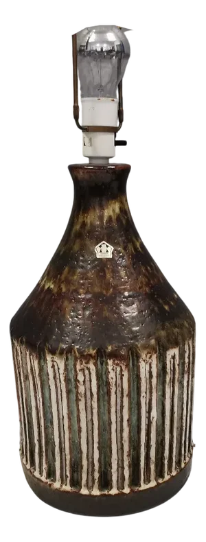 Large Danish Table Lamp from Kingo Ceramics, 1970-1980s