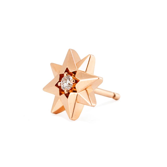 Brand: Christian Dior Gender: Ladies Metal Type: 18K Rose Gold Length: 0.50 inches Diameter: 12.00 mm Weight: 2.17 grams...