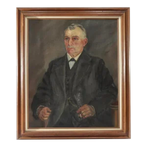 Early 20th Century Danish School Portrait Oil Painting of a Gentleman, Framed