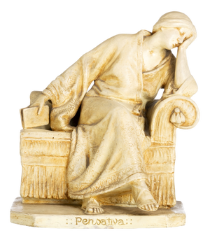 Unknown, The Pensive Woman, 20th Century, Patinated Plaster