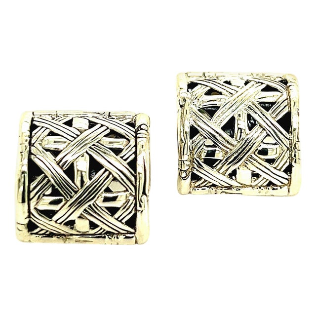 1990s Pair of John Hardy Estate Cufflinks Sterling Silver For Sale