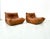 Mid-Century Modern Togo Lounge Chairs in Cognac Cow Leather attributed to Michel Ducaroy for Ligne Roset, Set of 2 For Sale - Image 3 of 13
