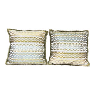 Pair of Silk Pillows For Sale