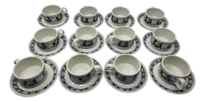 Vintage Cadiz Cups and Saucers Set by Villeroy and Boch for Clacquesin, 1970, Set of 24