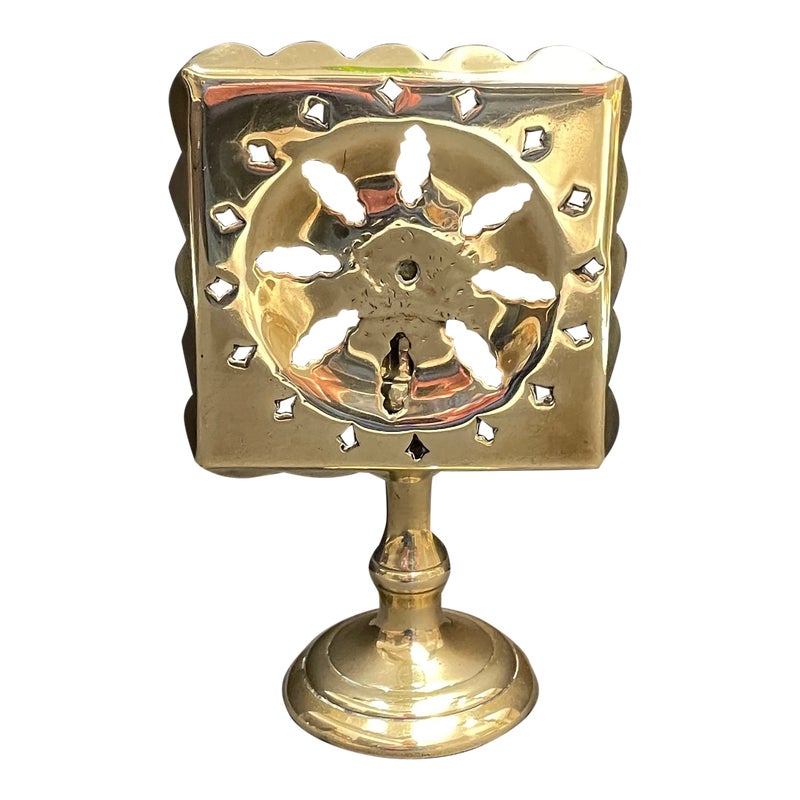 Pierced Brass Victorian Table Form Light Reflector