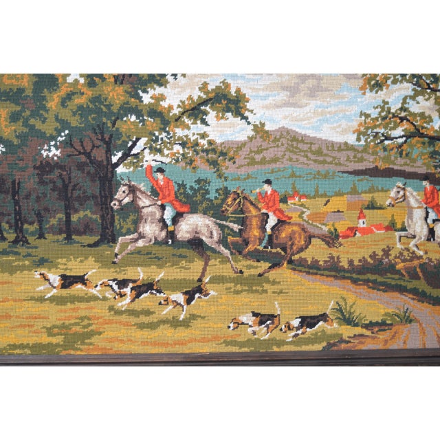 This canvas tapestry depicts a classic hunting scene, capturing the elegance and dynamism of traditional venery. Carefully...