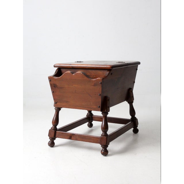 Mid-Century Colonial Revival Magazine Rack End Table For Sale - Image 10 of 18
