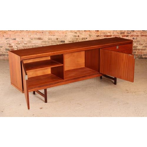 Mid-Century Teak Sideboard with Brushed Steel Handles by Robert Heritage for Archie Shine, 1960s For Sale - Image 9 of 15