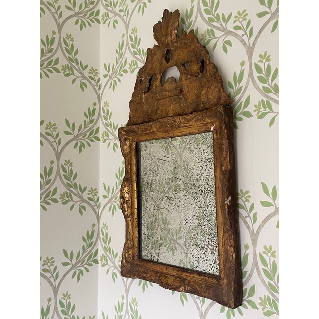Antique Gilded Continental Mirror For Sale - Image 4 of 8