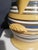 Large Mocha Yellow Ware Jug With Blue, White and Brown Slip Bands and Shell Grip For Sale - Image 4 of 10