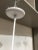 1960s Pair of Mid-Century Modern Feldman Globe Pendant Lights, Los Angeles, Refinished White & Milk Glass For Sale - Image 5 of 11