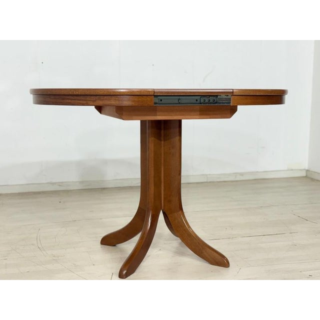 Mid-Century Round & Extendable Kitchen or Dining Table For Sale - Image 6 of 9