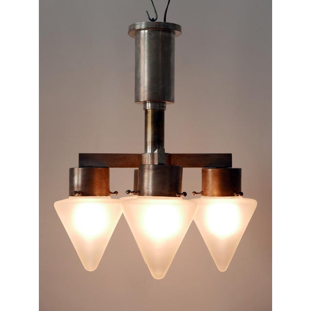 Art Deco Four-Flamed Ceiling Lamp, Germany, 1930s For Sale - Image 9 of 18