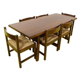 Torbecchia Table and Chairs by Giovanni Michelucci for Poltronova, Set of 7 For Sale