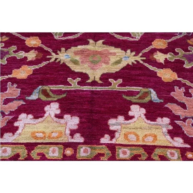 1990s Handwoven Persian Sultanabad Area Rug 12’1″ X 16’10” For Sale - Image 5 of 13