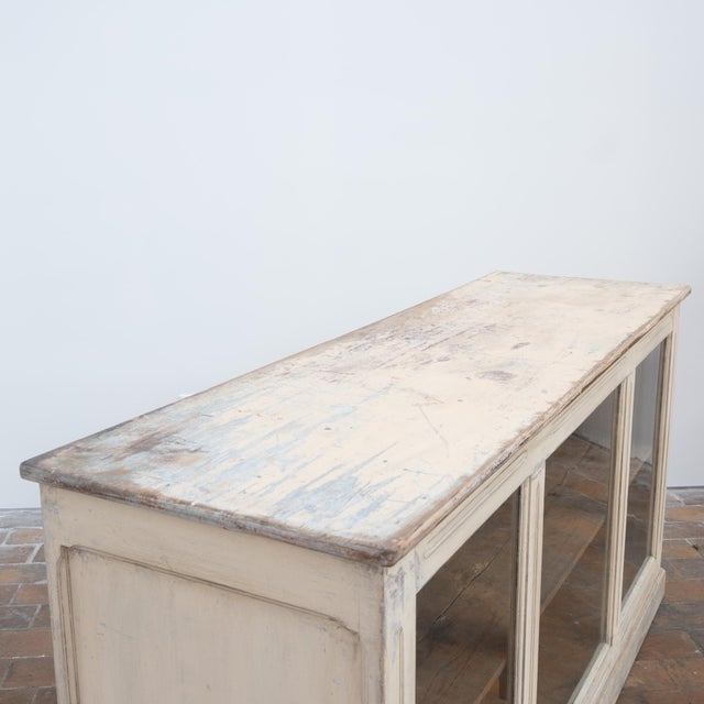 Antique Painted Wooden Display Counter, 1920 For Sale - Image 12 of 16