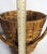 Vintage Wood Slat Basket + Bent Wood Stick Handle For Sale - Image 13 of 16