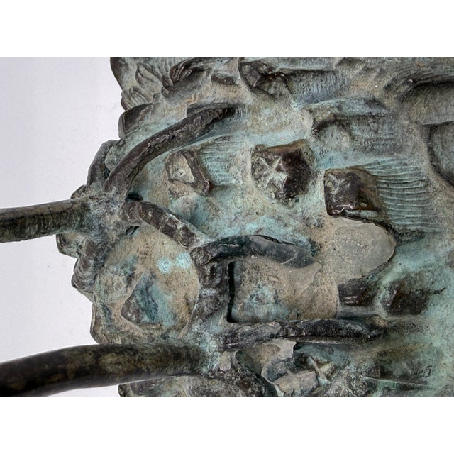 Late 19th Century 19th Century Neo Classical Grand Tour Bronze Heron Candle Holder For Sale - Image 5 of 15