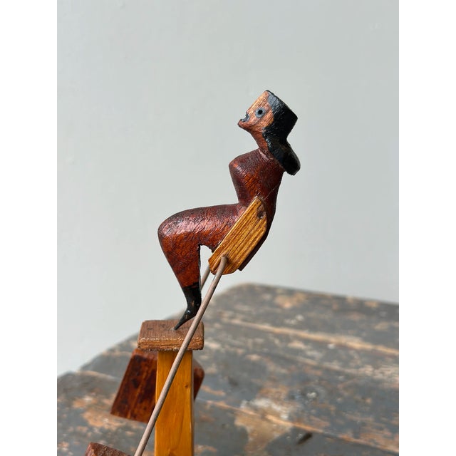 Vintage Folk Art Balancing Woman Kinetic Sculpture, Circa 1940s For Sale - Image 12 of 16