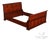 Century Furniture Biedermeier Style Yew Wood Queen Sleigh Bed For Sale