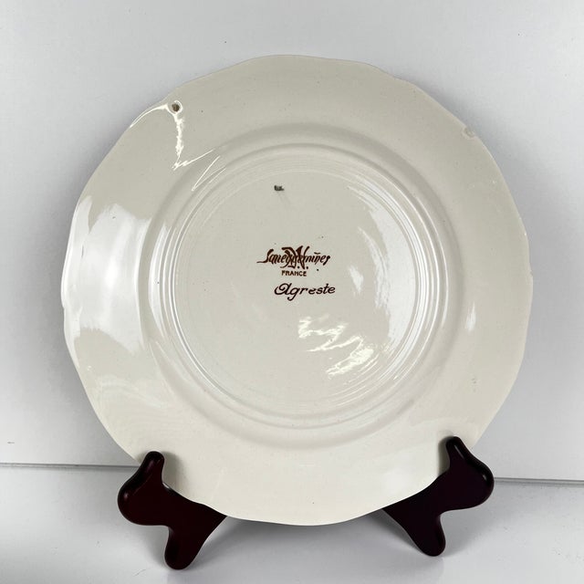 Vintage Agreste Dinner Plates from Sarreguemines, 1970s, Set of 8 For Sale - Image 6 of 12